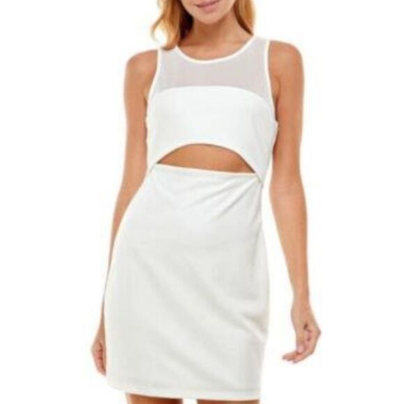 Trixxi White Cut Out Dress - Picture 1 of 14